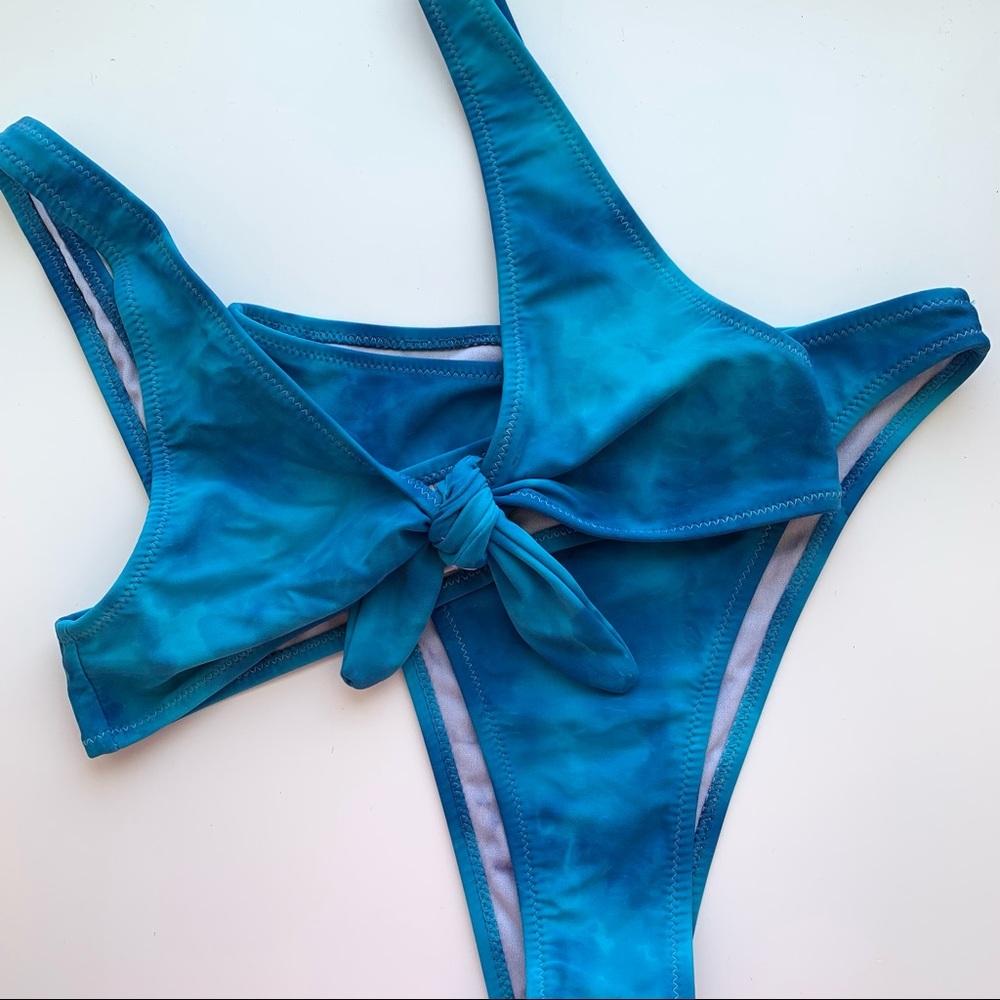 Blue Tie Dye Goldie Bikini